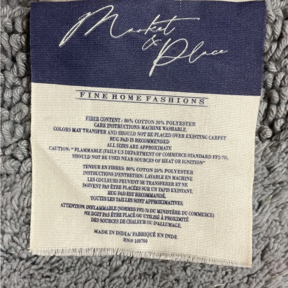 Market & Place Fine Home Fashions 2 Piece Bath Rugs NEW!